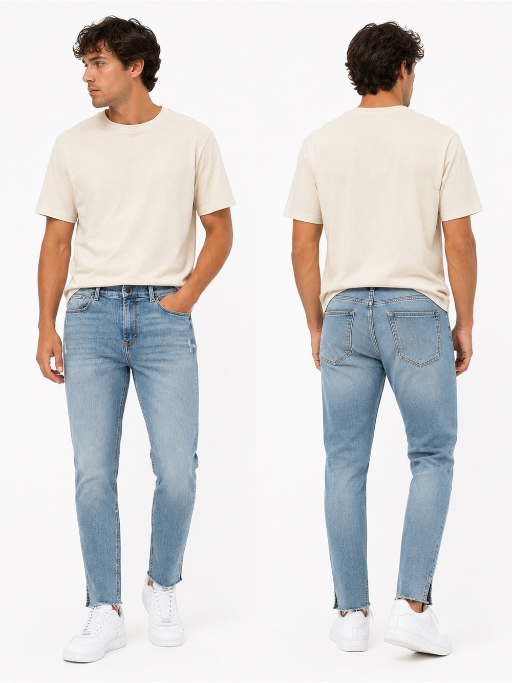 Men’s The Kensie High Rise Skinny Vintage Luxe Light Wash Jeans